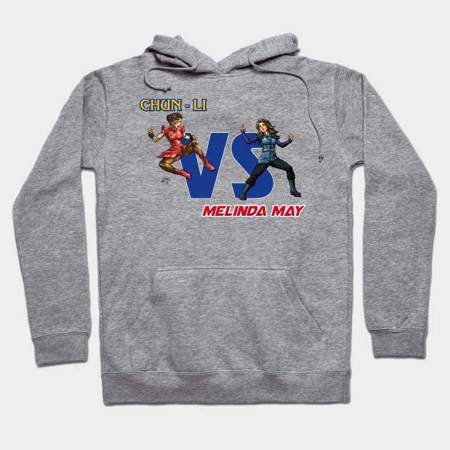 Chun Li VS Melinda May Hoodie by MatiasSotoLopez